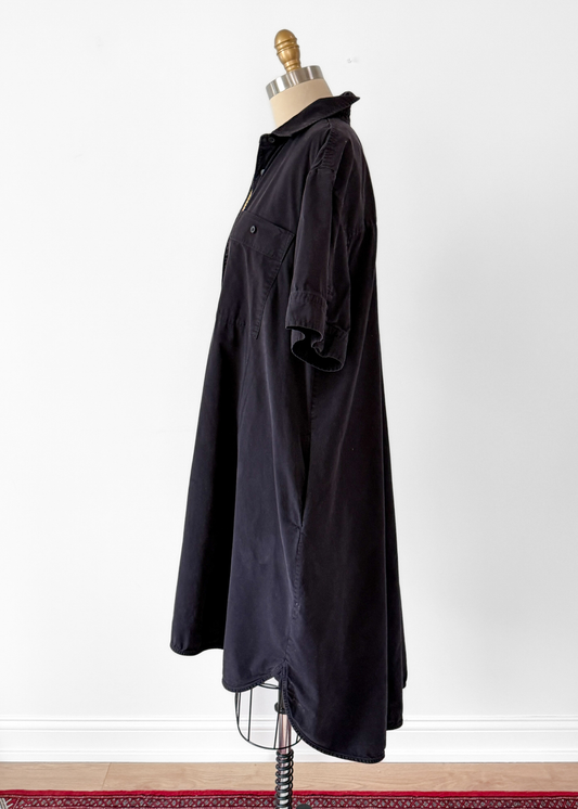 Everlane Day Tripper Black Shirt Dress (XL)