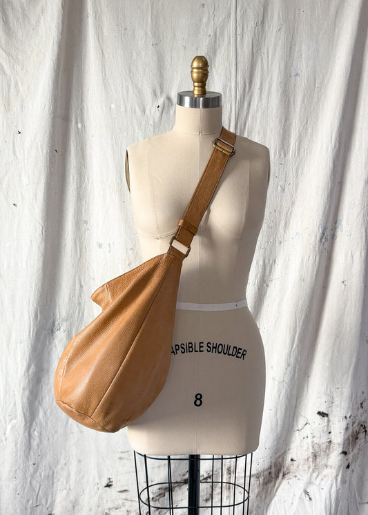 Avorio XL Light Tan Leather Satchel Purse