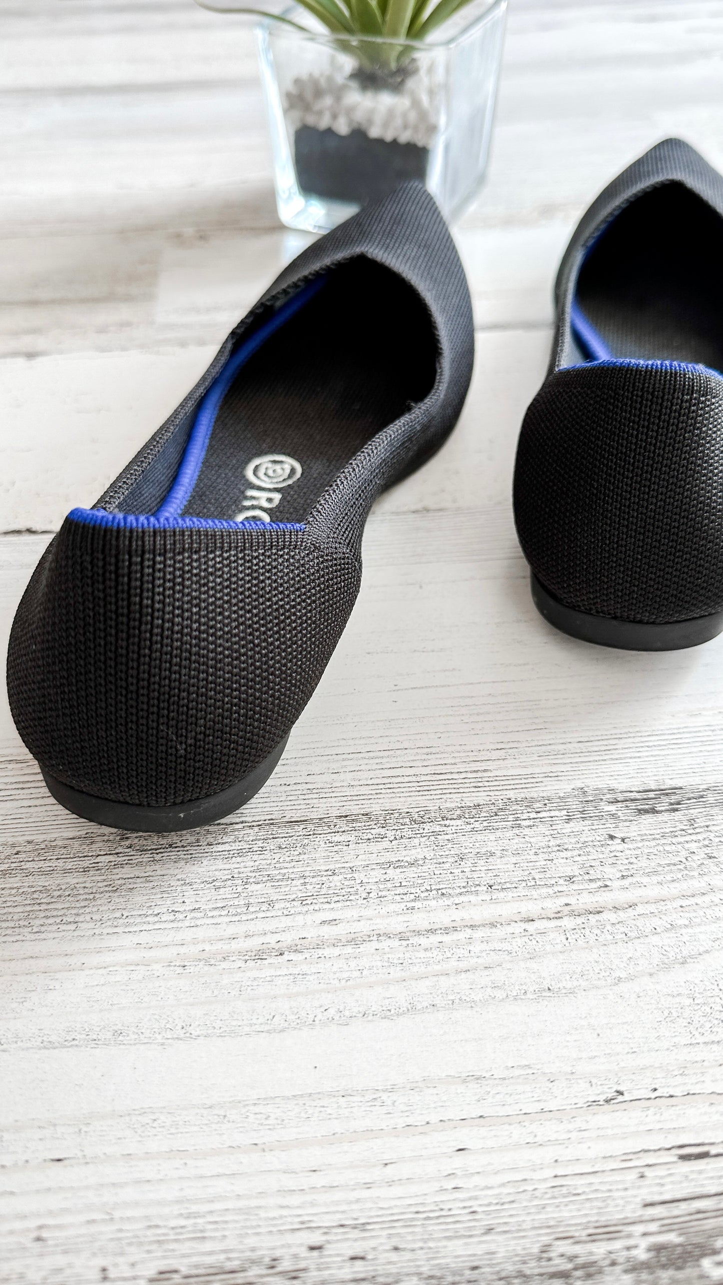 Rothy's Solid Black Point Flats Shoes (8)