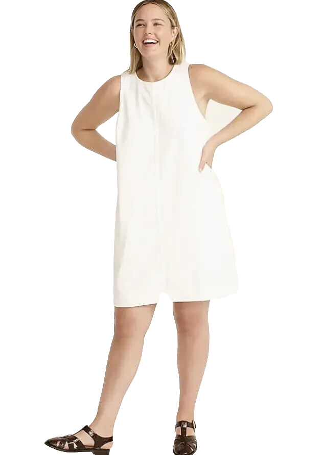 J.Crew White Denim Jumper Dress (10 or M)