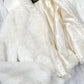 Vintage Glenoit Fabrics Ivory Faux Fur Jacket (M)