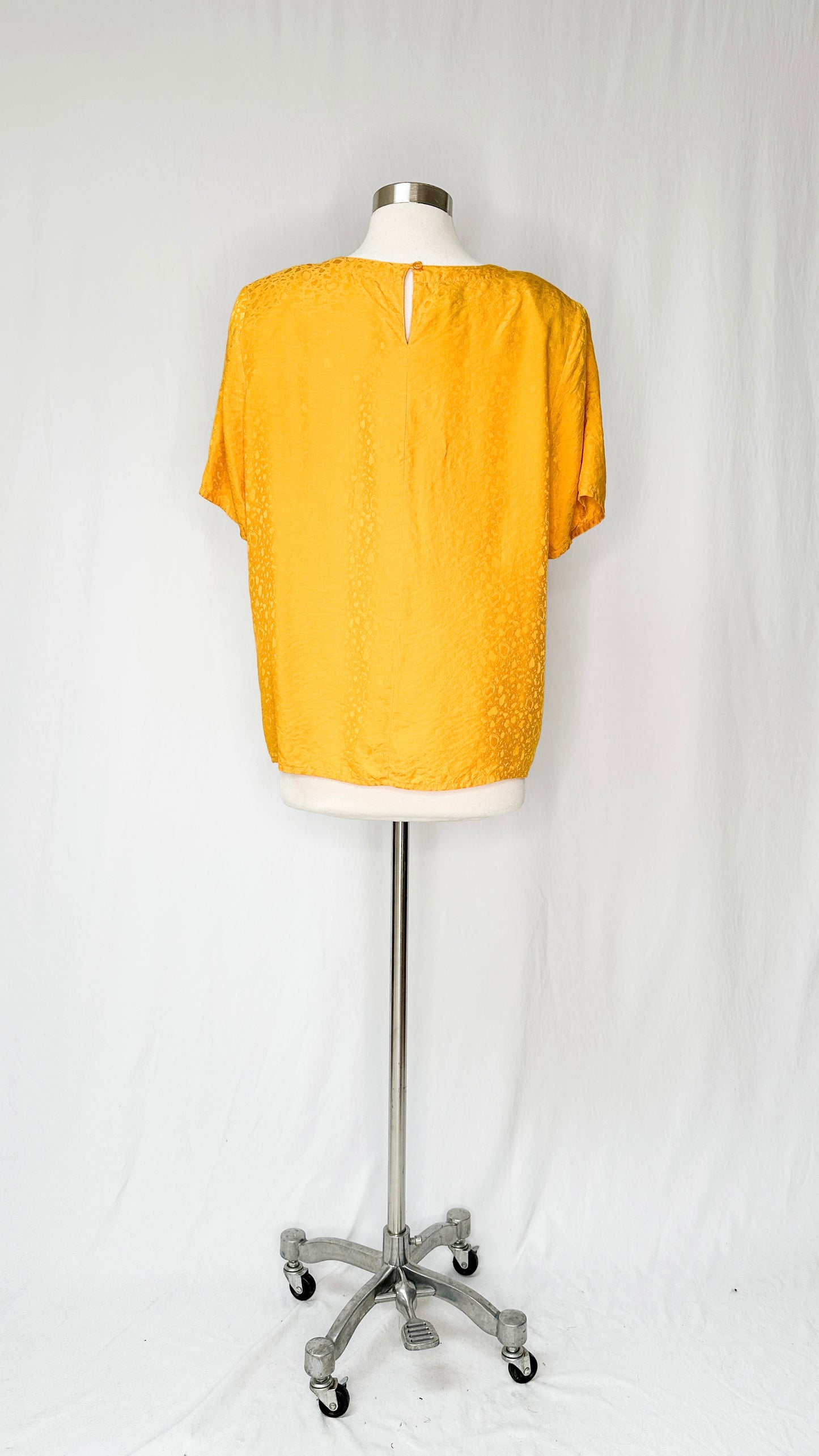 Vintage Goldenrod Yellow Silk Top (M)