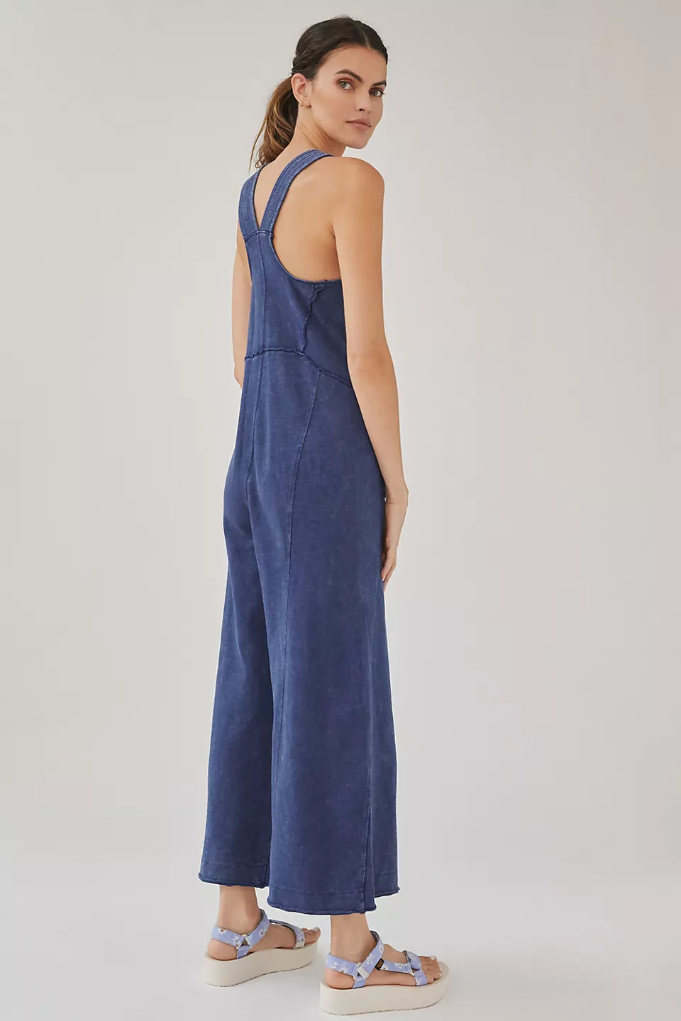 Anthropologie Daily Practice The Palmra Jumpsuit in Blue (M)