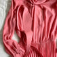 Vintage 70’s Lilli Ann Pink Pleated Dress (M or 8)