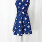 Vintage 60’s/70’s Blue Floral A-Line Dress (M or 8)