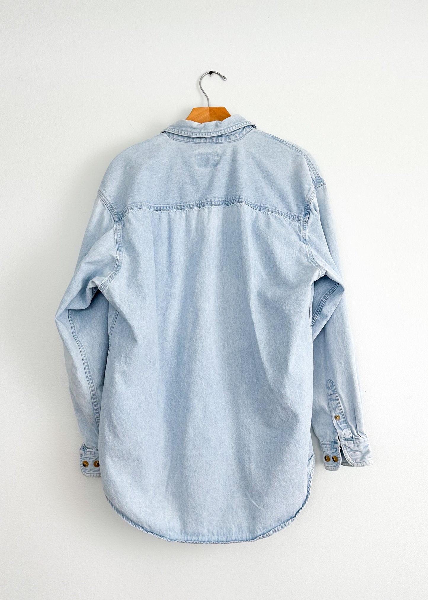 Vintage 90s Cleveland Indians Employee Denim Button Down (M/L)