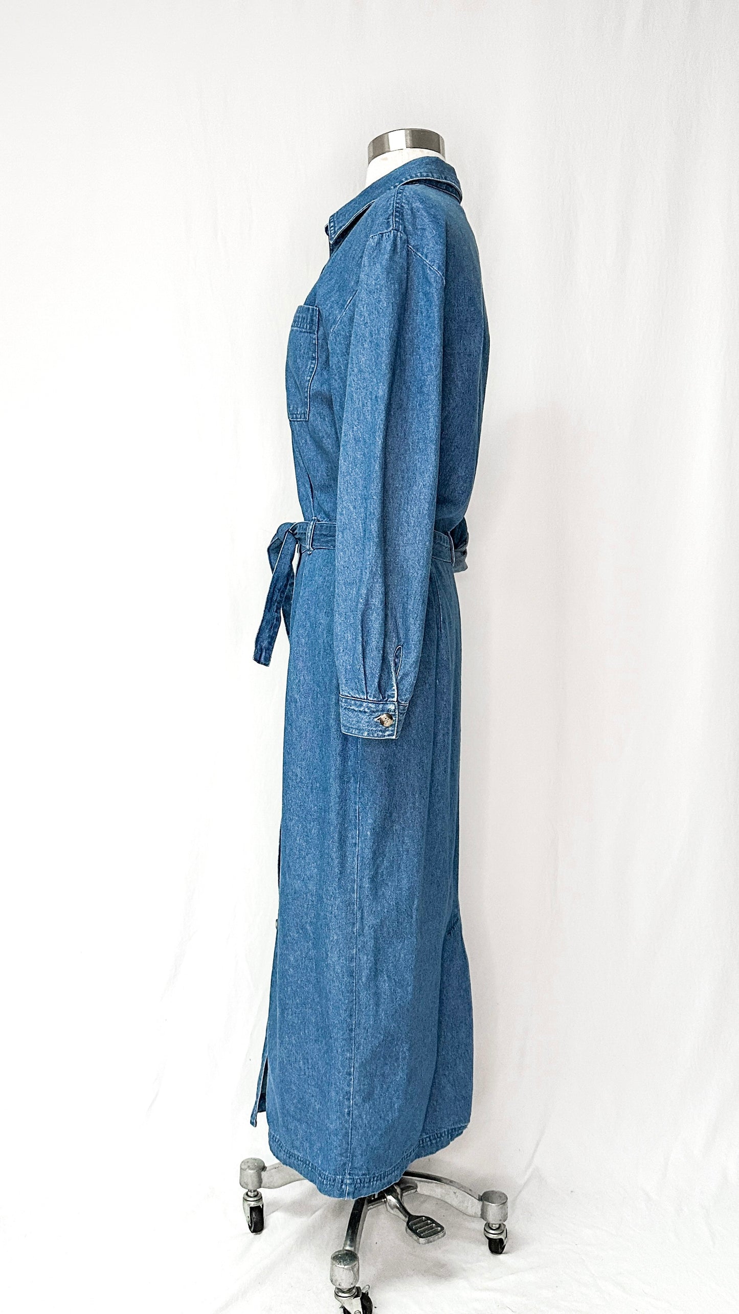 Vintage 90’s Giorgio Sant’Angelo Denim Maxi Dress (S/M)