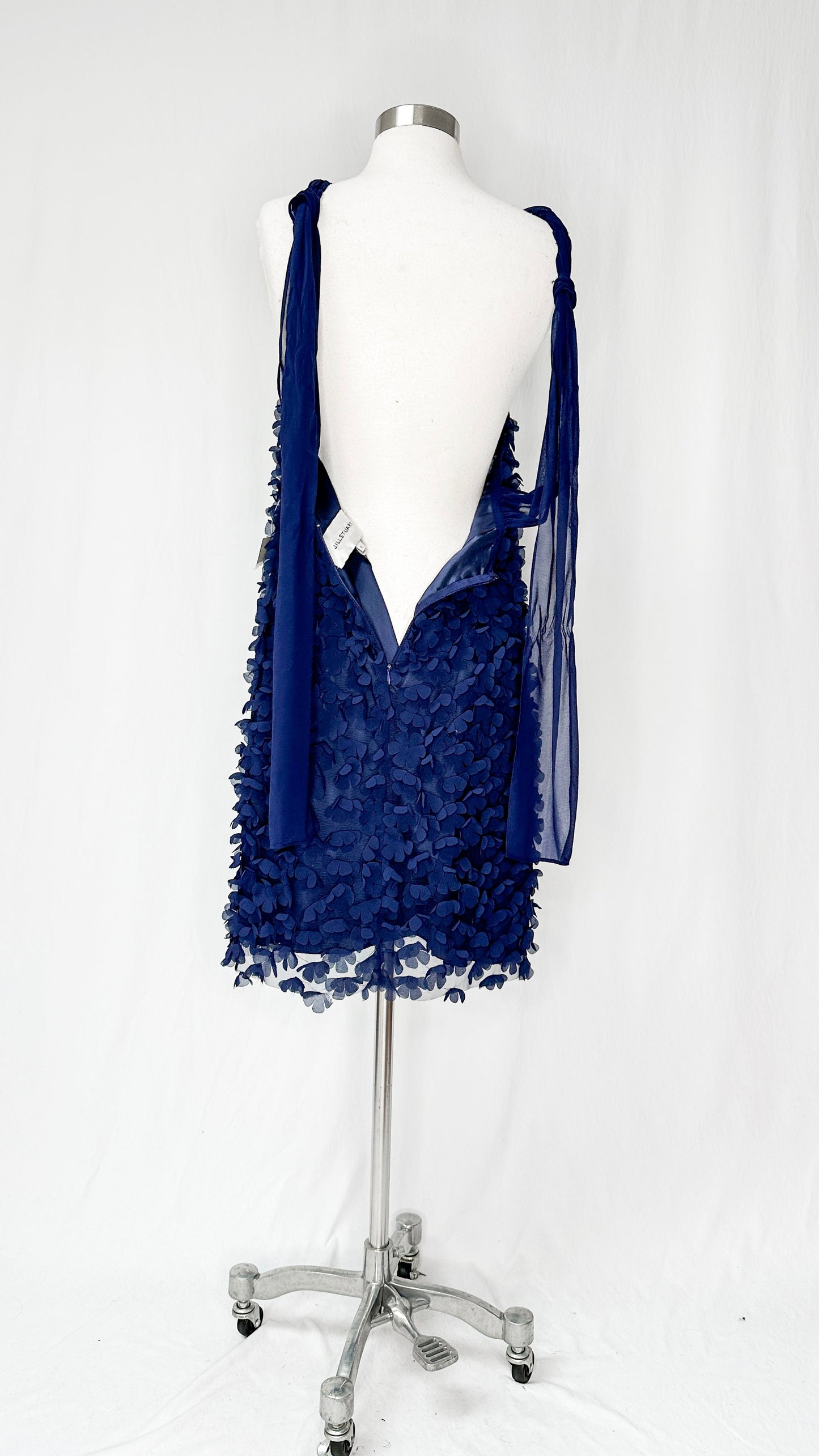 NEW Jill Jill Stuart Dark Blue Flower Appliqué Dress (8)