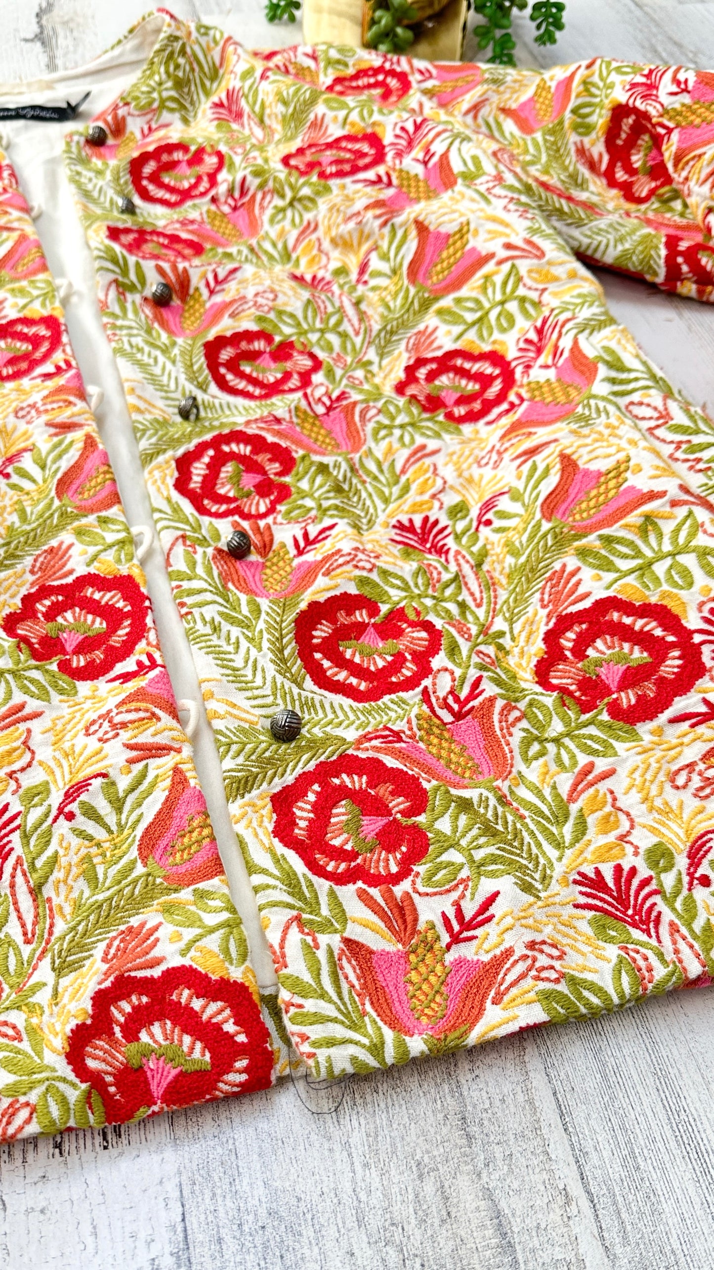 Gudrun Sjödén Spring Floral Embroidered Jacket (S/M)