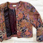 Vintage Muted Floral Quilted Cropped Jacket (M)