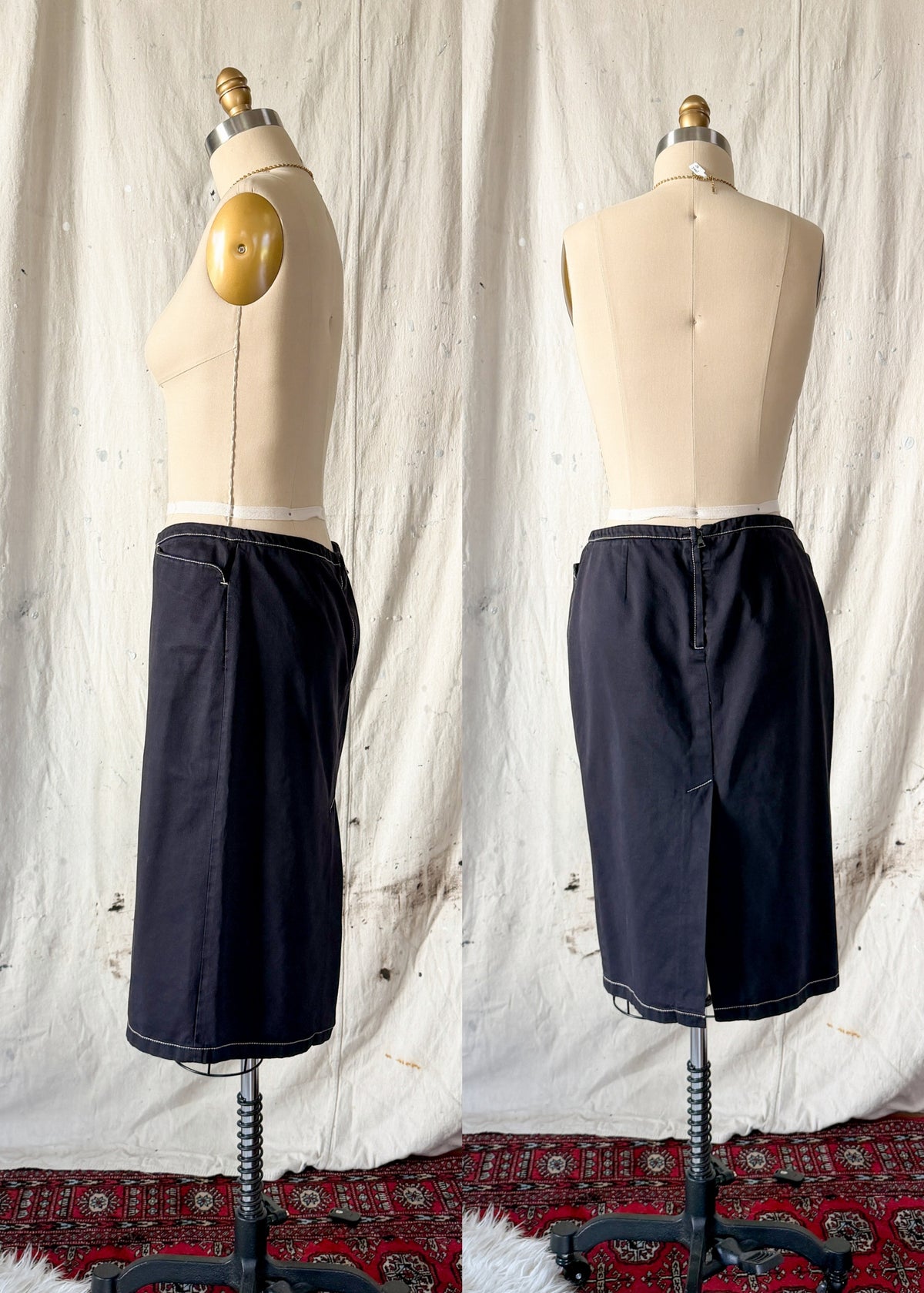 Prada Sport Linea Rossa Plum Brown Midi Pencil Skirt Made in Italy (IT 44 or US 10)