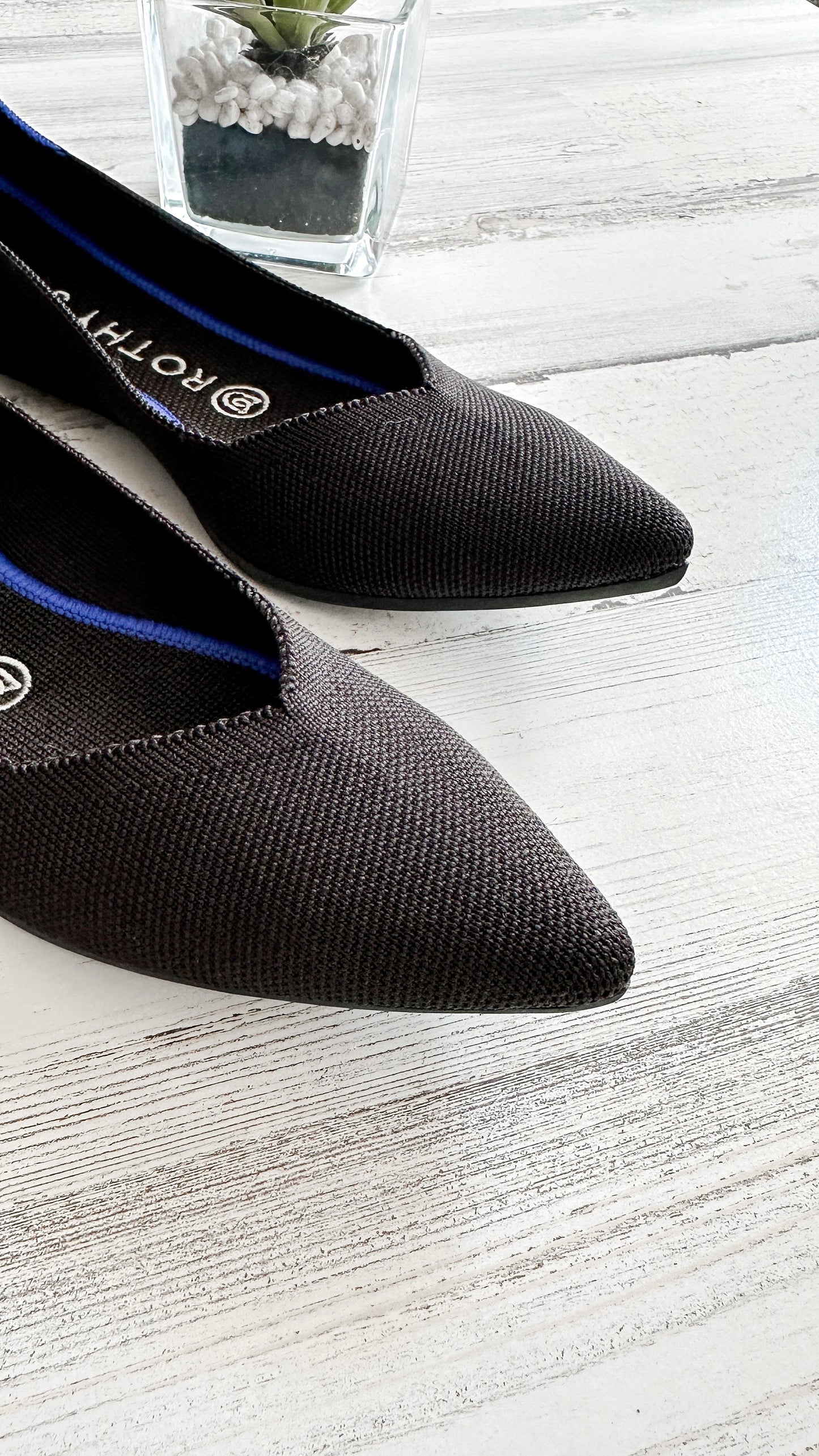 Rothy's Solid Black Point Flats Shoes (8)
