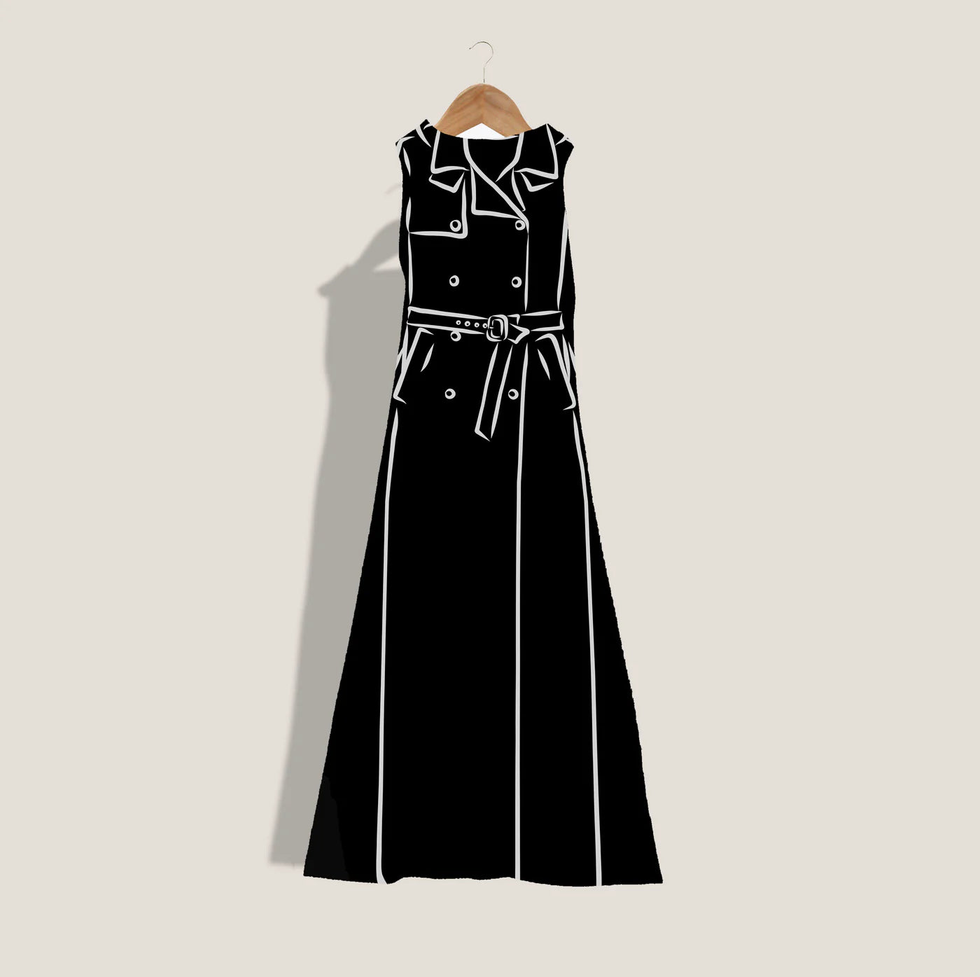 MME.Mink Trench Garden Full Length A-line Dress (S)