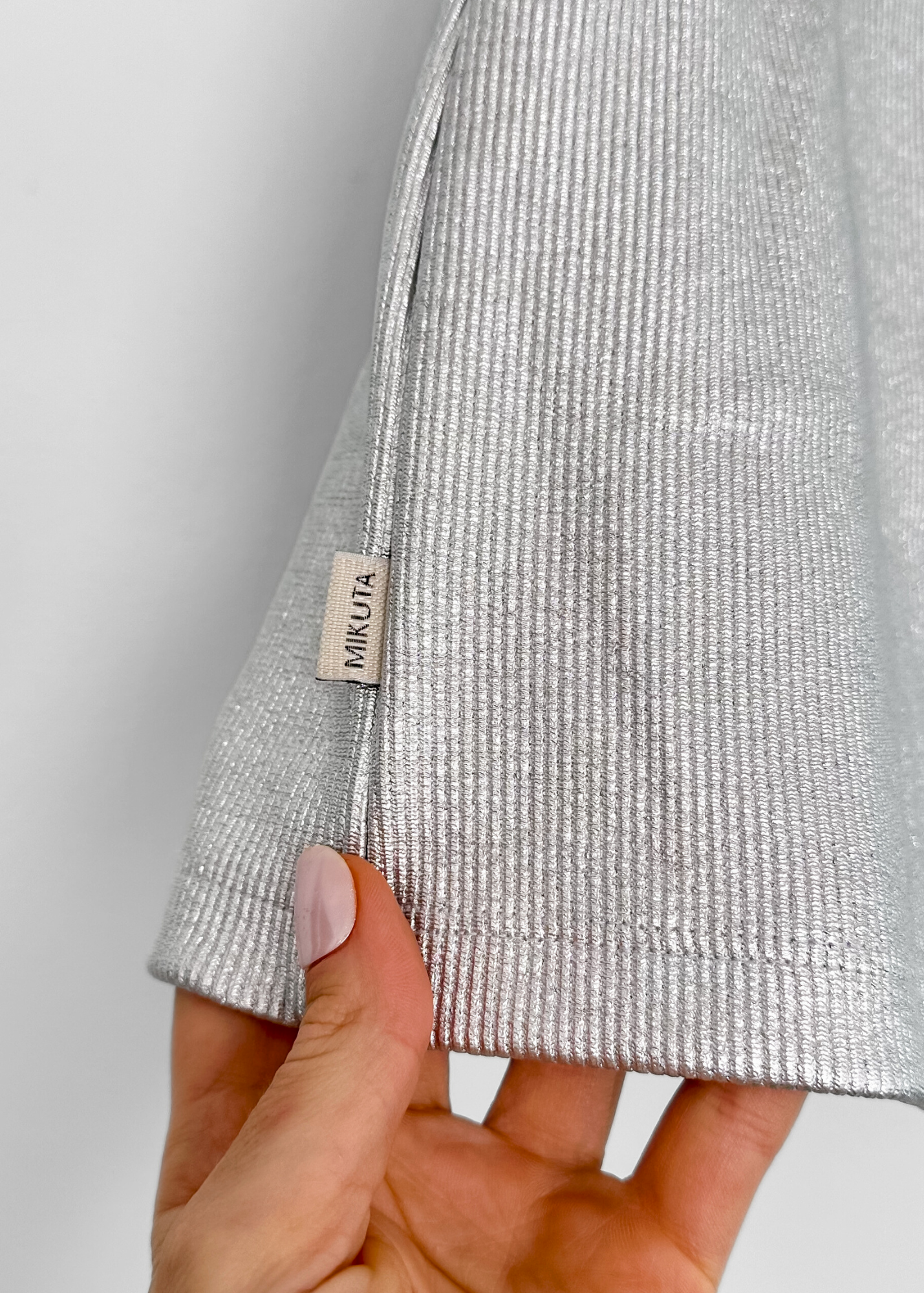 NEW Mikuta Silver Foil Ribbed Tank Top (S)