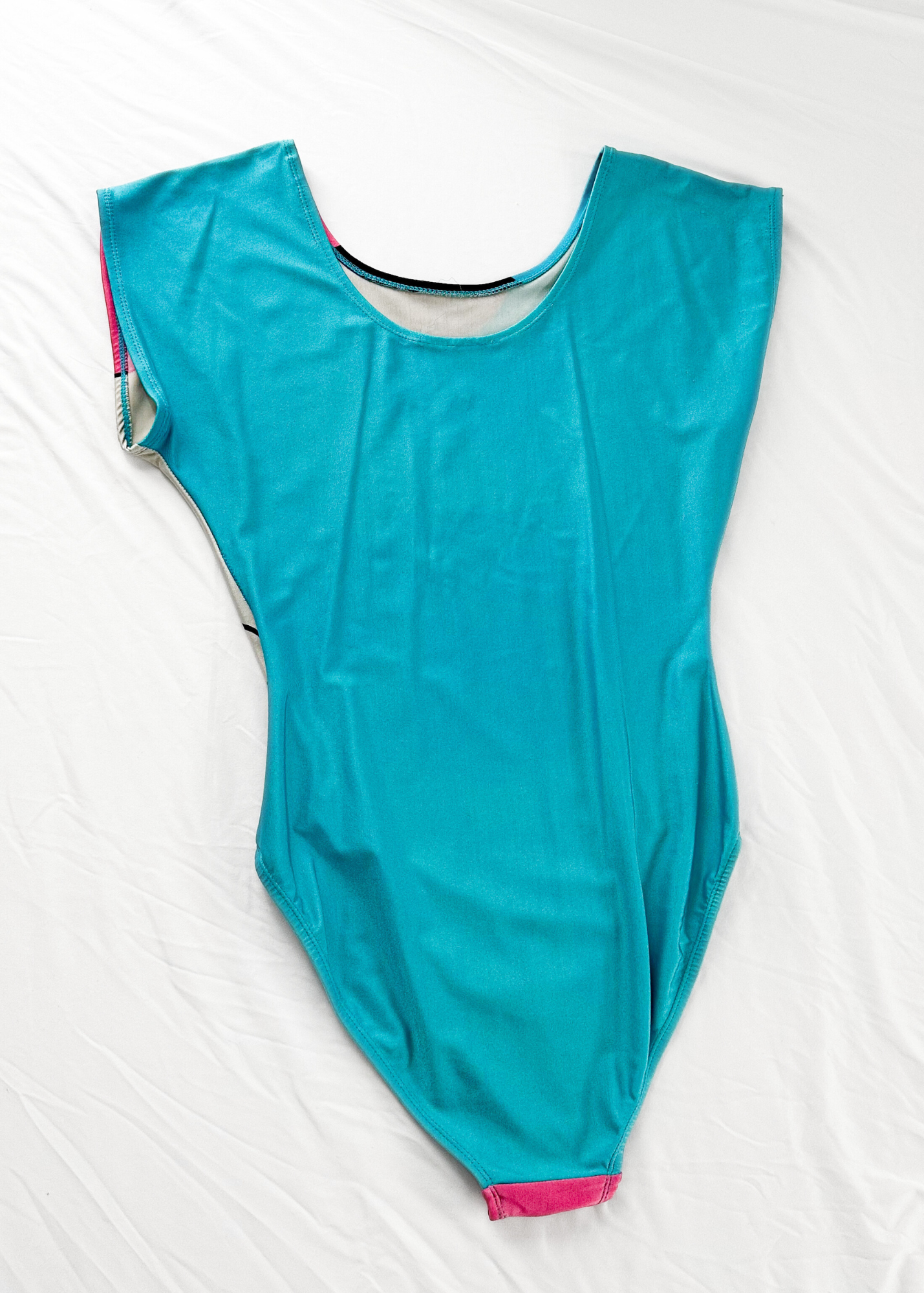 Vintage 90s Disney Mickey Mouse Blue Pink Exercise Leotard One Piece (M)