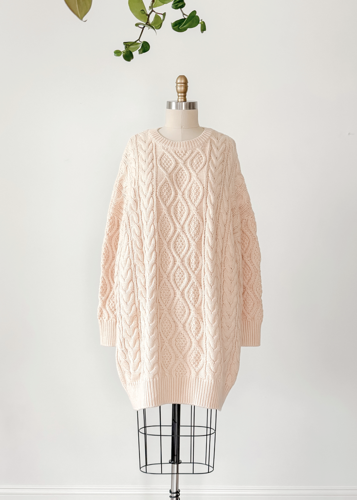 Anthropologie x Mare Mare Cream Long Sleeve Sweater Dress (M)