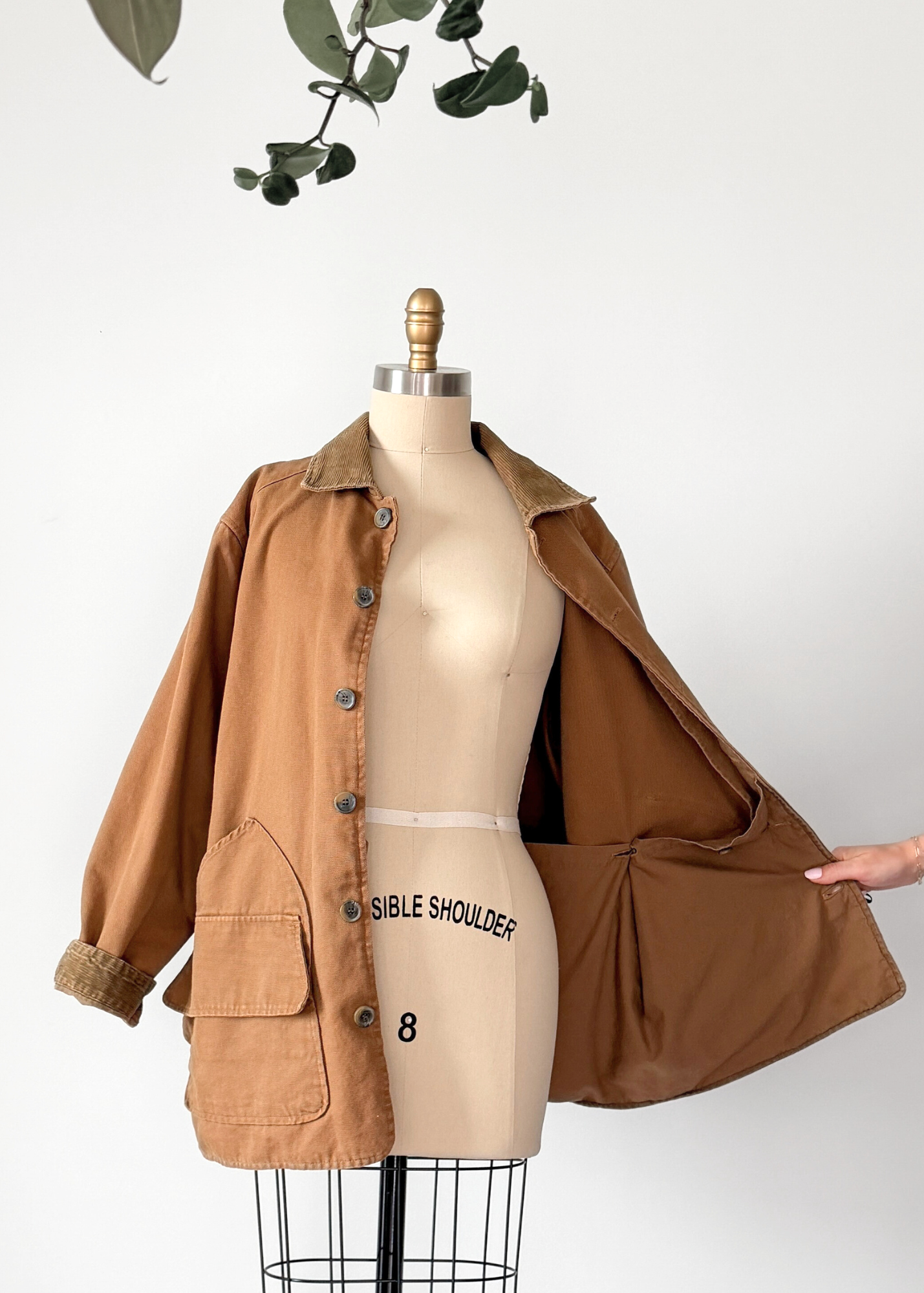 Vintage 90s The Limited Brown Khaki Cotton Canvas Chore Jacket (mens S)