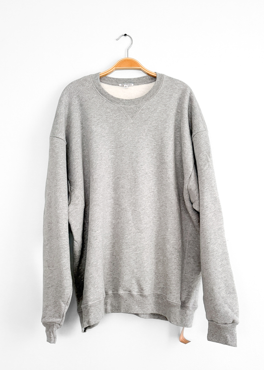 NEW Reformation Organic Cotton Gray Fleece Oversized Sweatshirt (S)