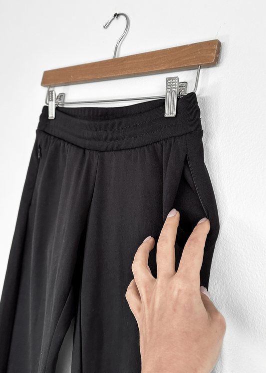 Y-3 x Adidas Solid Black Track Slim Ankle Pants (XS)