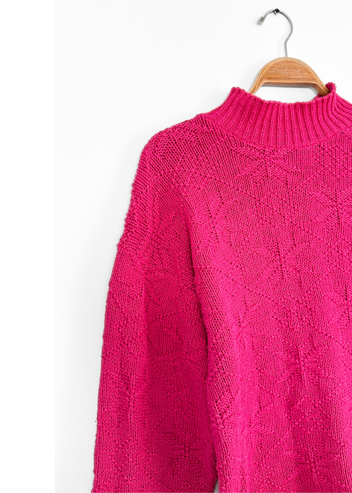 Vintage 90s United States Sweaters 100% Cotton USA Pink Knit Sweater (L)