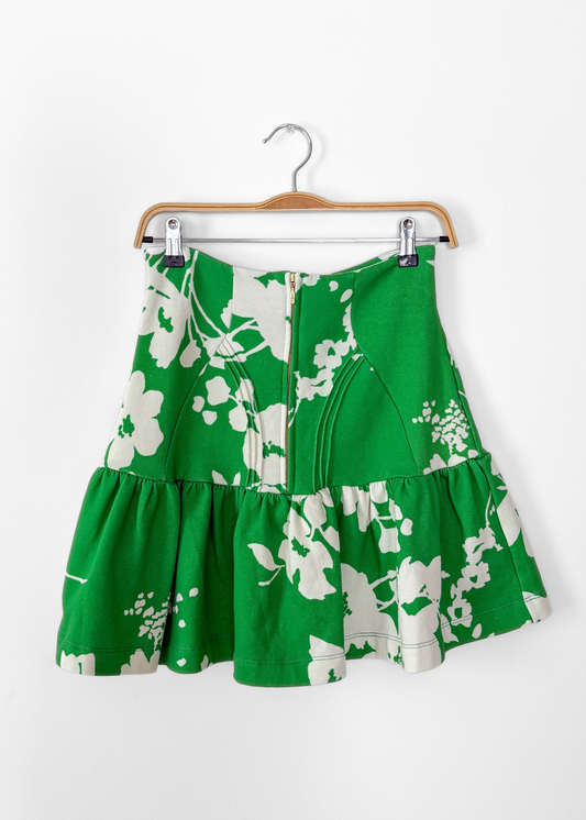 NEW Selkie Heather Skirt in Green White Summer Field Print (S)