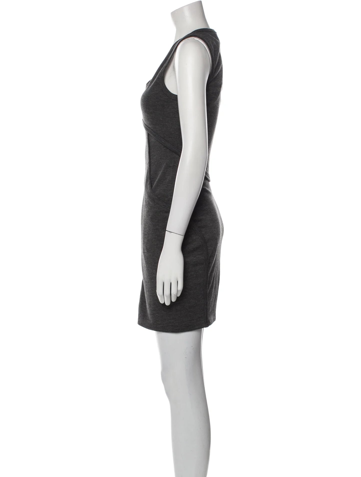 T by Alexander Wang Charcoal Grey Full Zip Dress (XS)