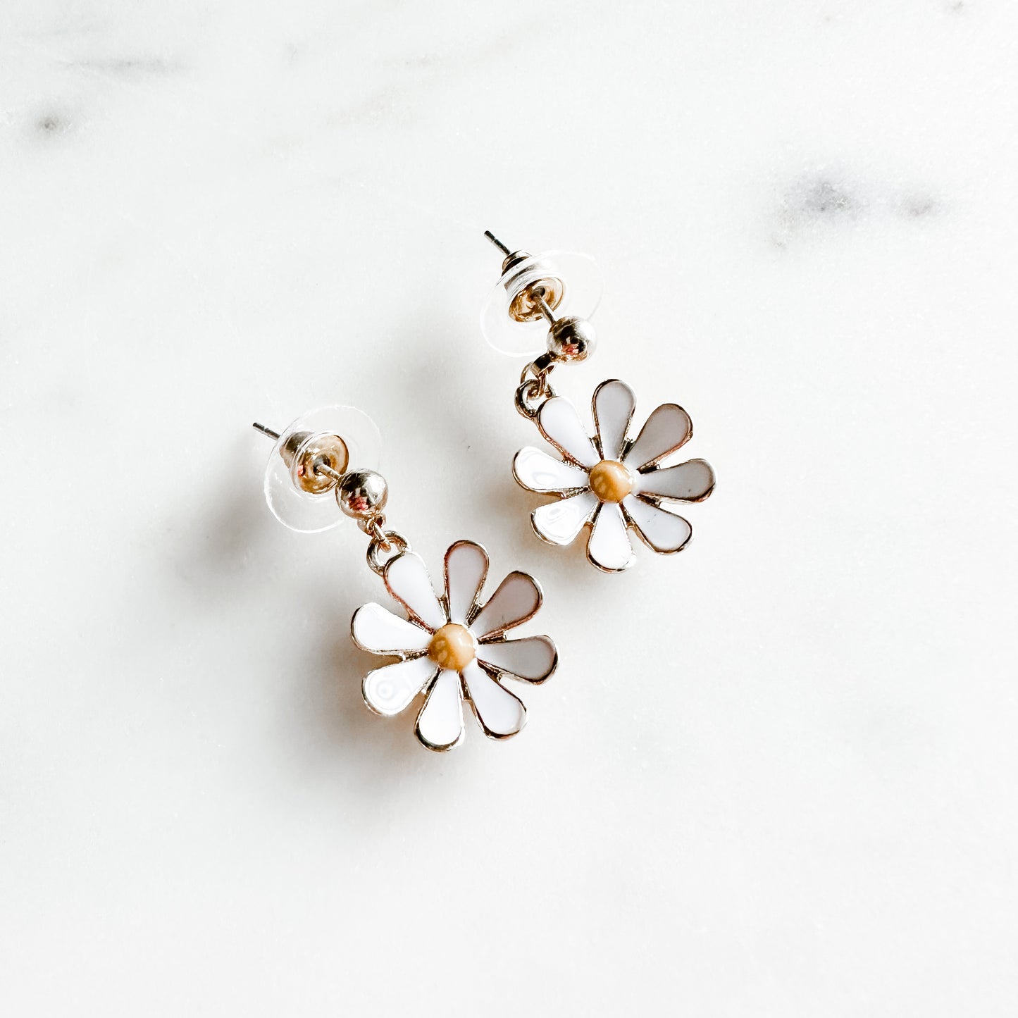 Daisy Drop Sterling Earrings