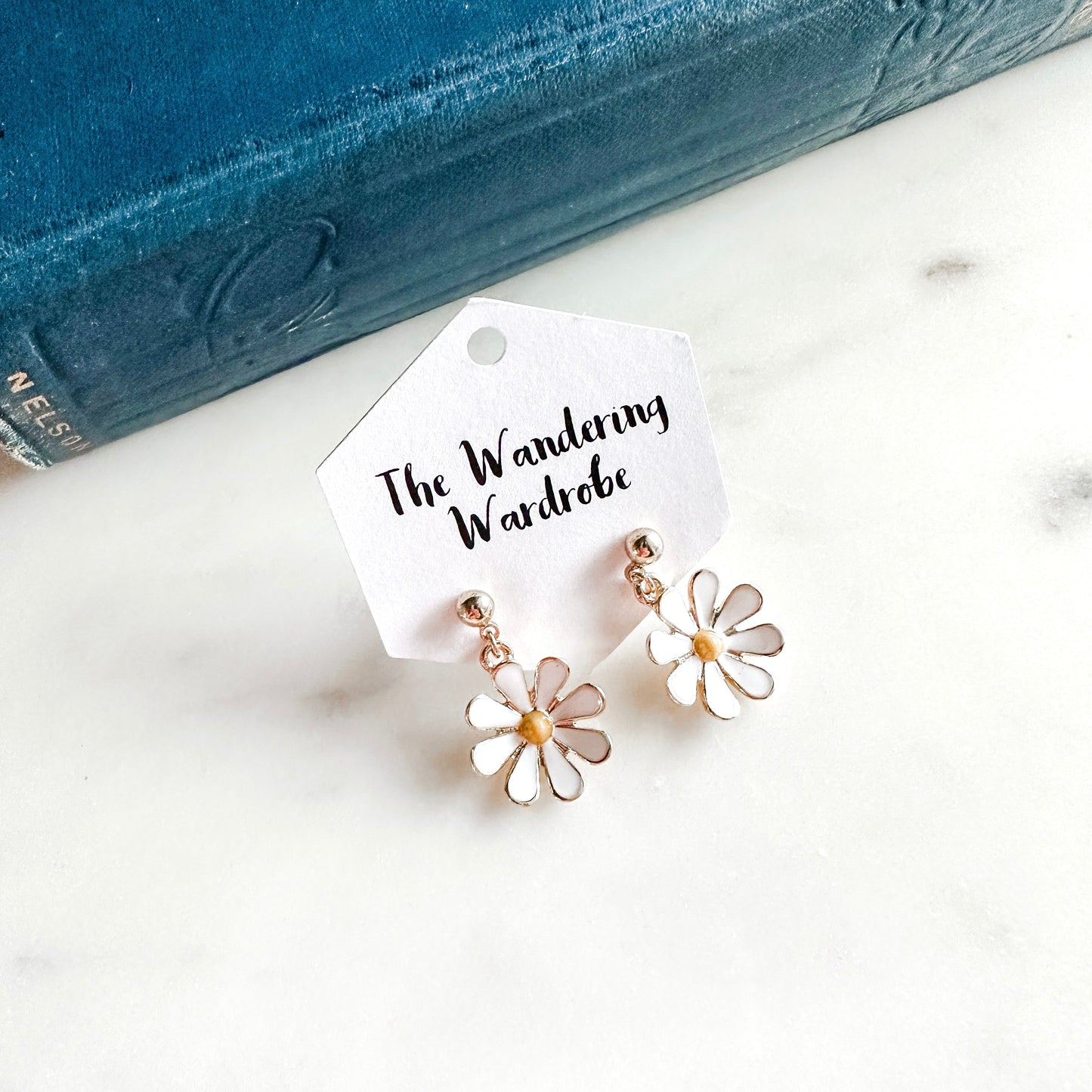 Daisy Drop Sterling Earrings