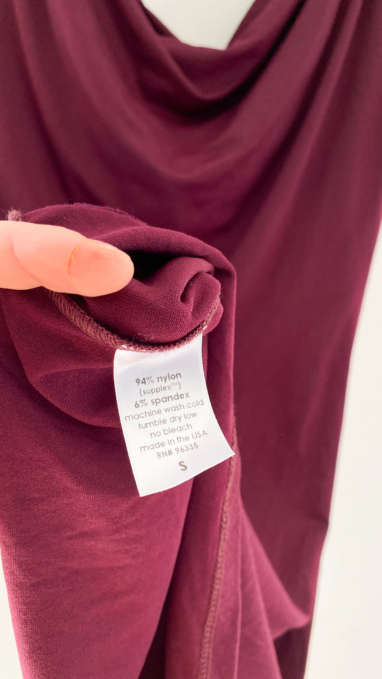 Susana Monaco Maroon Draped Tunic Dress (S/M)
