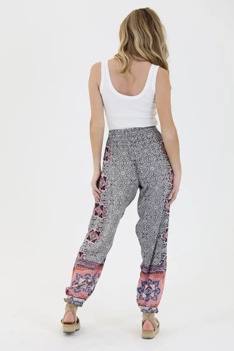 'Aria' Navy Drawstring Joggers