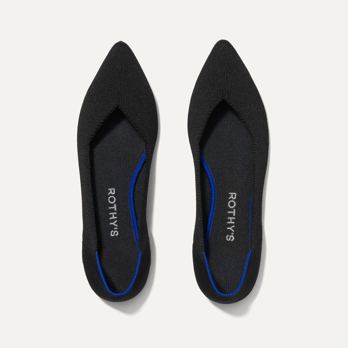 Rothy's Solid Black Point Flats Shoes (8)