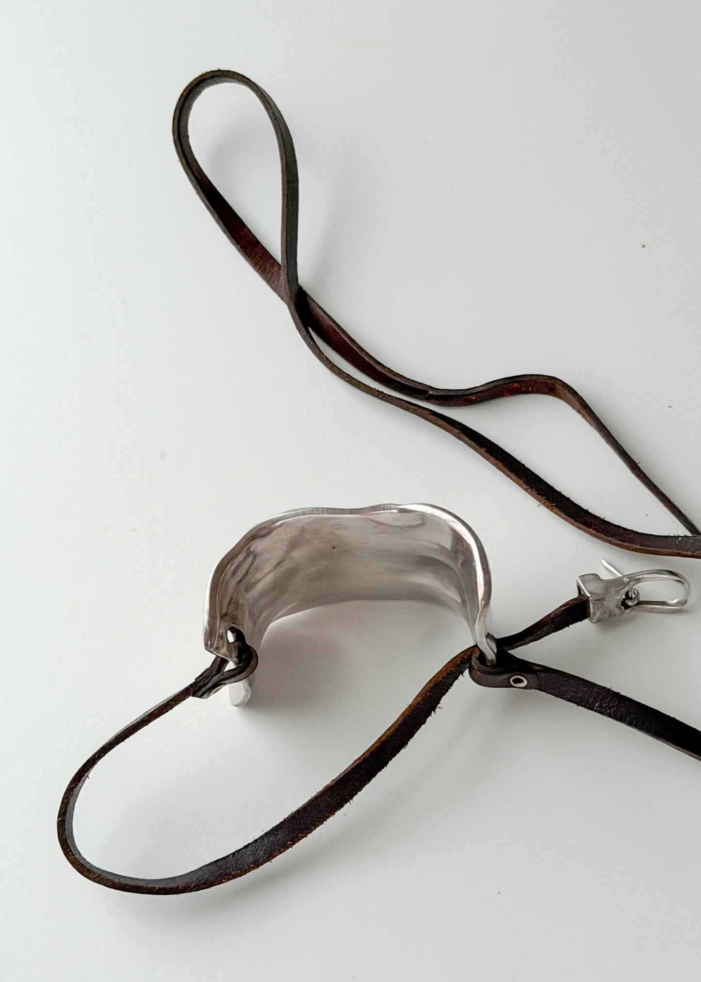 Uno de 50 Ibiza Silver Plated Leather Wrap Cuff Bracelet