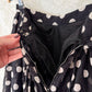 Vintage 1950s Gotham Original Black & White Polka Dot Full Circle Skirt with Petticoat
