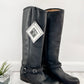 NWT FRYE Phillip Ring Tall Black Leather Boots (7.5)