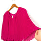 Vintage Chisholm Halle Magenta Dark Pink Pleated Cape Top Dress (M)