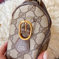 Vintage 80s Gucci Sherry Line GG Brown Shoulder Bag Purse + Gold Shoulder Chain