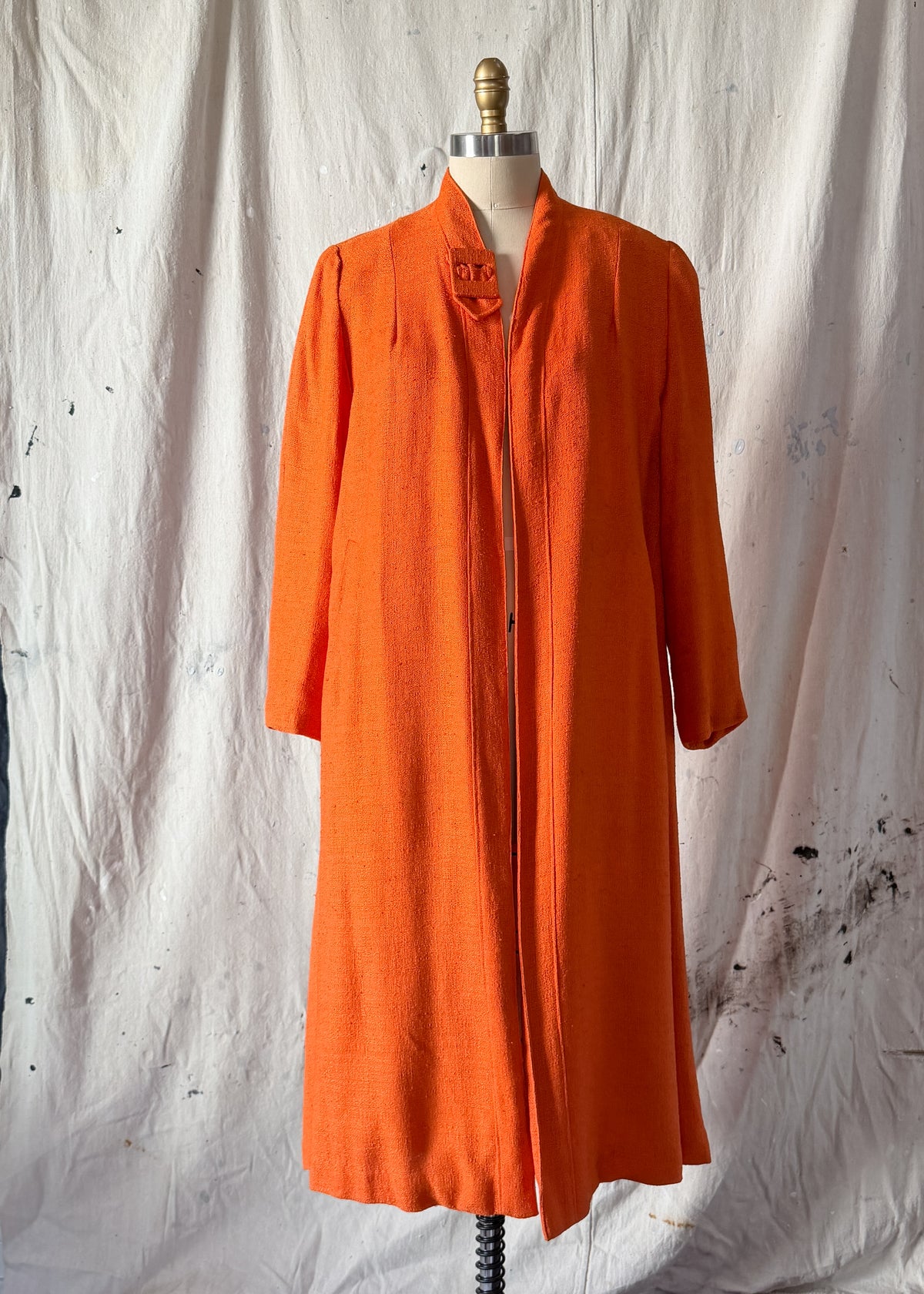 Vintage 60s Orange Swing Coat