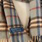 Vintage 90s Burberrys of London 100% Cashmere Olive Blue Nova Check Scarf