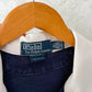 Vintage 90s 00s Polo Ralph Lauren Navy White Striped Crest Rugby Shirt (XL)
