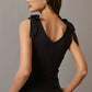 NEW Anthropologie Maeve Black Tie Shoulder Top (L)