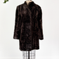 Vintage 70s Sears Dark Brown Faux Fur Coat (M)