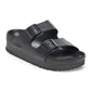 NEW Birkenstock Women's Arizona Flex Platform Black Leather Papilio Sandals (37)