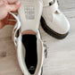 Dr. Martens Devon Heart White Leather Platform Boots (US 7 / EU 38)