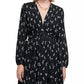 Maje Rionana V-Neck Bow Print Mini Dress (42 or US L)