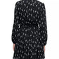 Maje Rionana V-Neck Bow Print Mini Dress (42 or US L)