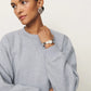 NEW Reformation Organic Cotton Gray Fleece Oversized Sweatshirt (S)