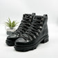 NEW Rag & Bone Black Lace Up Shiloh Hiker Leather Boot size 8.5