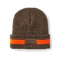 Filson Ballard Watch Cap Beanie Hat in Walnut / Flame