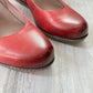 NEW Dansko Red Leather Loralie Mary Jane Wedge Shoes (41 or 10)