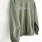 Dachshund Sage Green Pullover Sweatshirt (L)